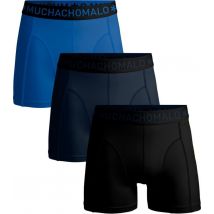 Muchachomalo Boxers Lot de 3 Unis Bleu Bleu foncé Noir taille M