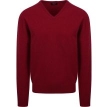William Lockie Pull Col-V Laine Bordeaux taille XL