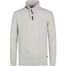 Petrol Pull à Câble Half Zip Hamilton Ecru Blanc cassé Gris taille M