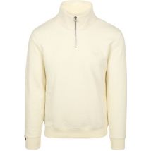 Superdry Half Zip Pullover Henley Essential Ecru Blanc cassé Blanc taille XL