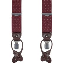 Profuomo Bretelles de luxe Bordeaux-Blanc Bordeaux