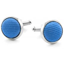 Boutons de Manchette Soie Moyen F05 Bleu