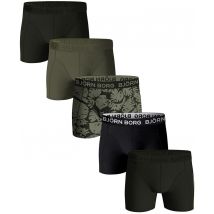 Bjorn Borg Boxers Cotton Stretch 5-Pack Multicolour Noir Multicoloré Vert taille XL