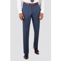 Racing Green Bright Blue Pick and Pick Tailored Men's Trousers