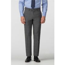 Scott & Taylor Charcoal Grey Check Tailored Fit Men's Trousers