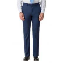 Jeff Banks Stvdio Blue Textured Slim Fit Men's Suit Trousers