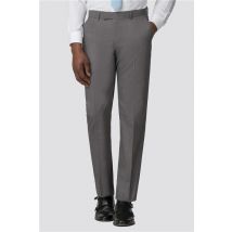 Occasions Tailored Fit Grey Plain Men's Trousers