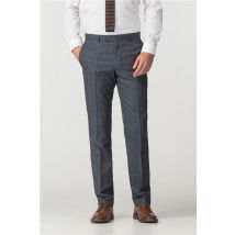Racing Green Blue Heritage Check Athletic Fit Navy Men's Trousers