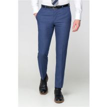 Scott & Taylor Blue Birdseye Tailored Fit Men's Suit Trousers