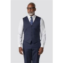 Racing Green Regular Fit Navy Blue Twill Performance Waistcoat