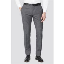 Racing Green Tailored Fit Charcoal Grey Texture Men's Suit Trousers