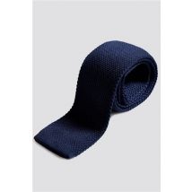 Marc Darcy Navy Blue Knitted Tie Navy Blue  - Ideal For Weddings