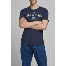 JACK & JONES Navy Blue Graphic T-Shirt