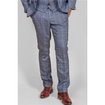 Marc Darcy Blue Abbot Tweed Men's Trousers