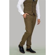House of Cavani Slim Fit Brown Ascari Men's Suit Trousers