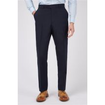 Limehaus Regular Fit Navy Blue Panama Men's Trousers