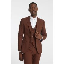 Farah Lars Tobacco Semi Plain Men's Slim Fit Suit Jacket