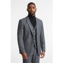 Alexandre Mid Grey Flannel Men's Tailored Fit Suit Jacket