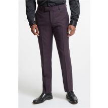 Alexandre of England Aubergine Flannel Purple Men's Suit Trousers