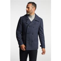 Jeff Banks Navy Blue Double Breasted Overcoat