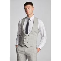 Antique Rogue Slim Fit Pale Putty Check Waistcoat