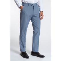 Marc Darcy Slim Fit Bromley Sky Blue Check Men's Suit Trousers