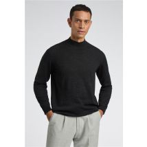 Limehaus Merino Knit Mock Neck Jumper Grey