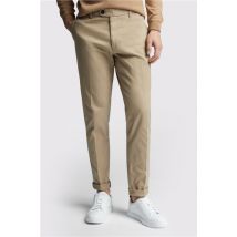 Limehaus Tailored Fit Beige Chinos, Cotton
