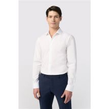 Limehaus White Mens Shirt, Long Sleeve, Slim fit, Stretch Fabric