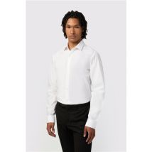 Limehaus White Mens Shirt, Long Sleeve, Slim fit, Stretch Fabric