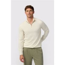 Melka Zip Neck Jumper Beige