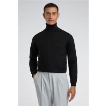Melka Merino Knit Roll Neck Jumper - Black Black