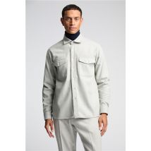 Melka Grey Flannel Long Sleeve Overshirt