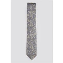 Limehaus Floral Paisley Jacquared Tie Yellow