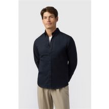 Melka Navy Blue Button Down Collar Overshirt