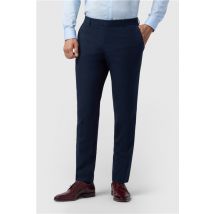 Limehaus Regular Fit Navy Blue Stretch Men's Trousers
