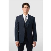 Limehaus Tailored Fit Navy Blue Stretch Men's Suit Jacket
