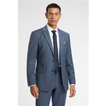 Racing Green Regular Fit Blue Wool Stretch Men's Suit Jacket