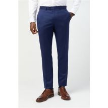 Alexandre Tailored Fit Italian Super 110'S Blue Twill Men's Trousers
