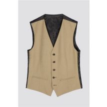 Farah Slim Fit Camel Flannel Waistcoat