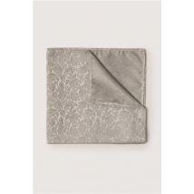 Antique Rogue Silver Leaf Jacquard Pocket Square