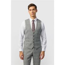 Marc Darcy Slim Fit Kris Silver Waistcoat