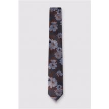 Antique Rogue Rust Large Floral Tie Orange - Ideal For Weddings