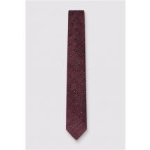 Antique Rogue Burgundy Daisy Geo Tie Red