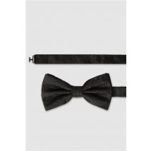 Antique Rogue Black Tonal Paisley Bow Tie Black