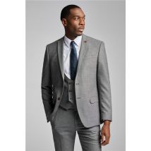 Antique Rogue Slim Fit Grey Texture Men's Suit Jacket