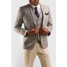 Scott by The Label Tailored Fit Grey Stone Check Men's Suit Jacket