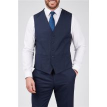 Scott by The Label Ink Blue Sharkskin Waistcoat