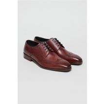 Antique Rogue Luca Burgundy Leather Brogue Shoe