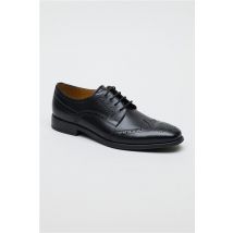 CitiFlex Cannon Black Leather Brogue Derby Shoe